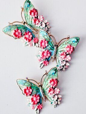 Enamel Butterfly Brooch